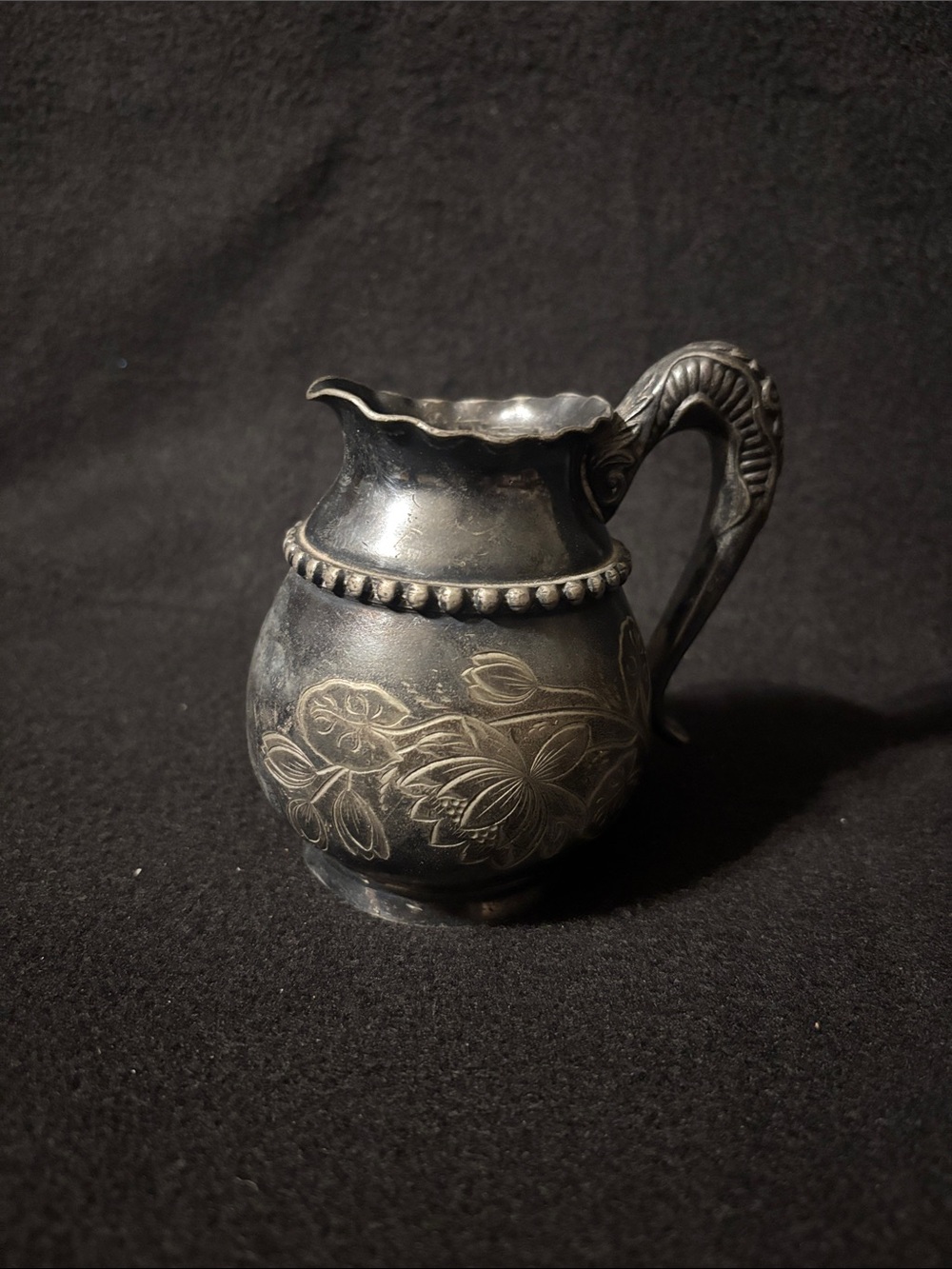 Antique Rockford Silver Quadruple Creamer Cup